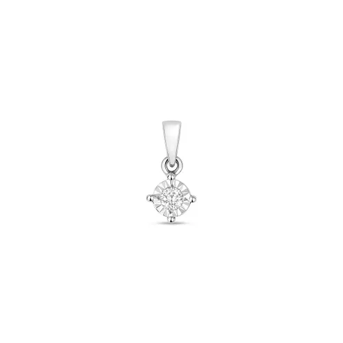 Diamond Illusion Set 0.10ct 9ct White Gold